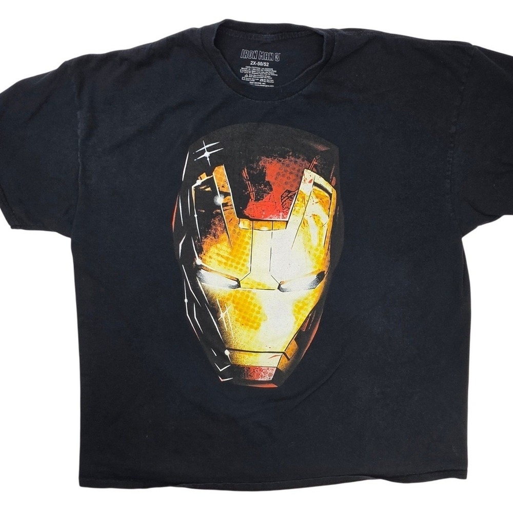 Iron Man 3 Mad Engine Mens 2XL Black Graphic T-Shirt Marvel Superhero Tee MCU